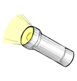 Metallic flashlight vector image