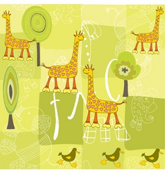 Giraffe pattern vector image