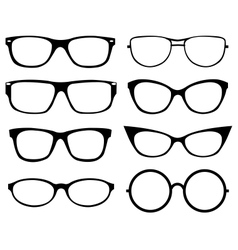 Set of eyeglasses vector image