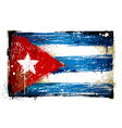 Grungy Cuban flag vector image
