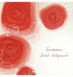 Romantic flowers background vector image