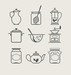 Tableware set icon vector image