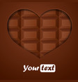 Chocolate hearts vector image