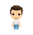 Funny cartoon casual man vector image