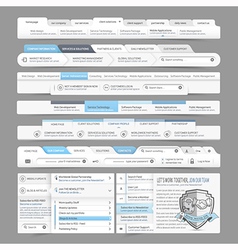 Website design menu navigation vector image