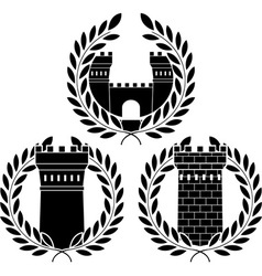 Set of towers vector image