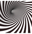 Black and white spiral tunnel vector image