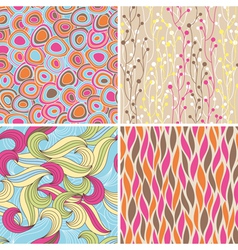 Abstract seamless patterns vector image
