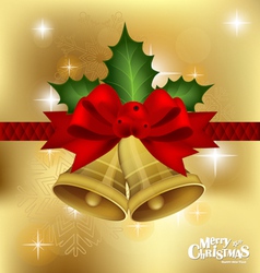 Christmas bells background vector image