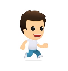 Funny cartoon casual man vector image