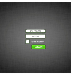 Login form on the website vector image
