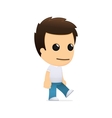 Funny cartoon casual man vector image