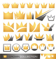 Crown symbol and icon set vector image