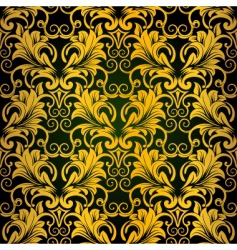 Gold seamless wallpaper vector image