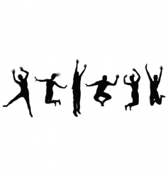 Jumping vector image