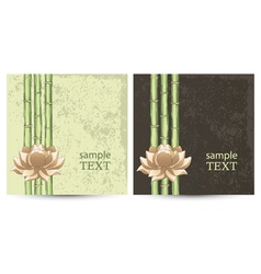 Postcard with abstract floral background vector image