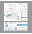 Website design menu navigation vector image
