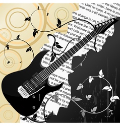 Guitar background vector image