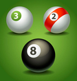 Billiard balls vector image
