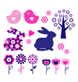Spring and easter design elements vector image