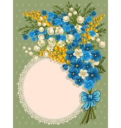 Cute greeting card vector image