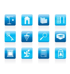 Simple real estate icons vector image