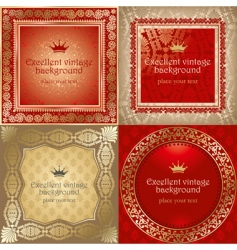 Vintage label set vector image