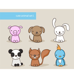 Animal set 1 vector image