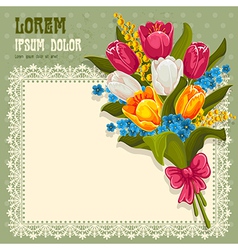 Bouquet of spring flowers vector image