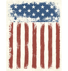 American flag grunge background vector image