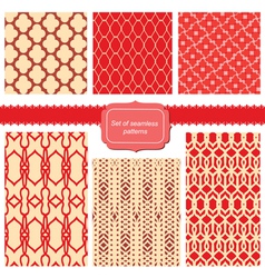 Set of fabric textures with different lattices vector image