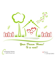 Ecology house vector image