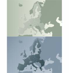 European union earthtones map vector image