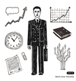 Business and finance icon set vector image