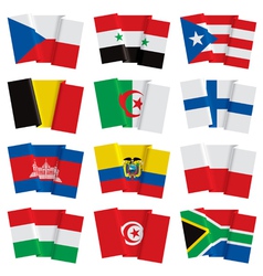 Set of world flags vector image