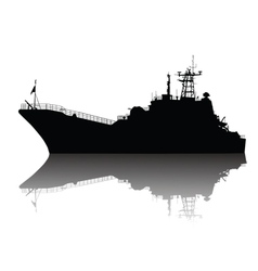 Detailed ship silhouette vector image