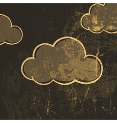 Grunge clouds background vector image