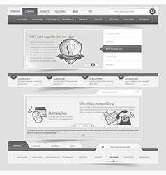 Web site template navigation elements vector image