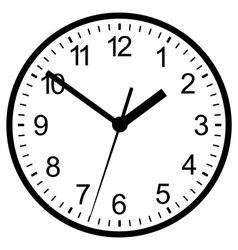Wall mounted digital clock vector image