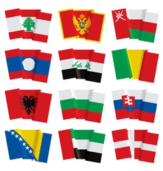 Set of world flags vector image