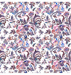Vintage baroque seamless pattern with swirls and vector image