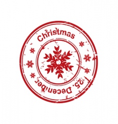 Christmas stamp vector image