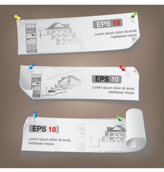 Set of Architectural Web Banners Set of Architectural Web Banners vector image