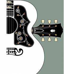 Acoustic guitar-bg-w-headstock vector image