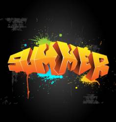 Graffiti summer vector image