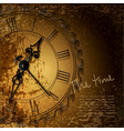 Antique clock background vector image