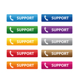 Phone support buttons vector image