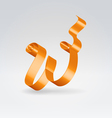 Silk ribbon letter abc vector image