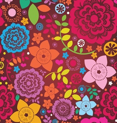 Floral ornamental greeting card vector image