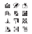Construction materials and tools vector image